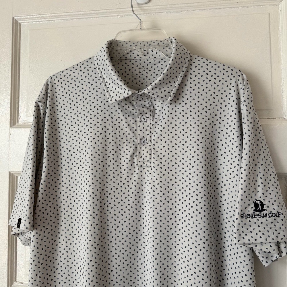 Swannies Performance Golf Polo Shirt Short Sleeve Breathable Floral Print‎ XXL - Picture 6 of 15